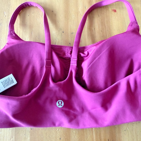 Lululemon Wunder Train pink/Magenta Sports Bra size 8 C-D cup new without tags - Picture 2 of 5